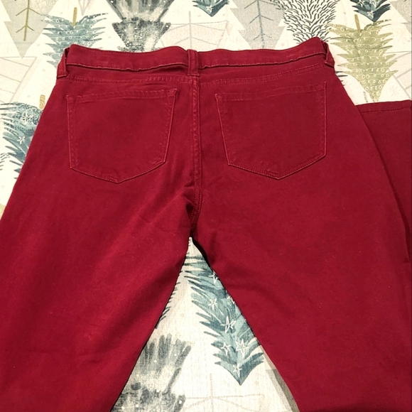 Banana Republic Skinny Fit Denim Jeans Womens 26 R Burgundy Mid Rise VDAY - Picture 2 of 4